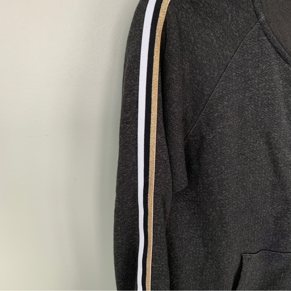 Sundry Dark Gray Jacket With Gold & White Stripes on Arm Size 2/M - Picture 3 of 8